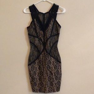 Forever 21 black & nude lace dress